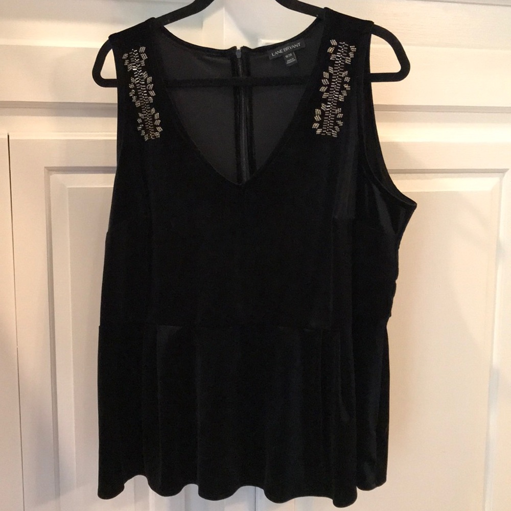 Women’s black tank top blouse